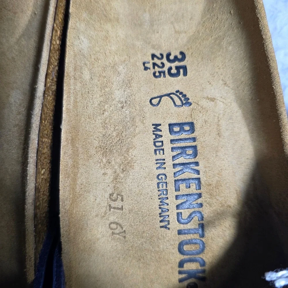 Birkenstock Madrid Blue Patent Leather Slides‎ Sandals Women EU 35 US 4 NIB
